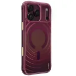 UNIQ Coehl Vela &uuml;mbris iPhone 18 Pro Max / 17 Pro Max jaoks, magnetlaadimine, burgundia