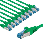Goobay CAT 6A S/FTP (PiMF) patch-kaabel, 3 m, roheline, vaskjuht (CU) (10 tk)