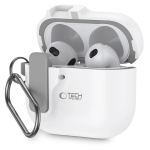 Tech-Protect &otilde;huke konksuga &uuml;mbris Apple AirPods 4 jaoks, valge