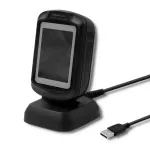 Fikseeritud 1D/2D v&ouml;&ouml;tkoodiluger QOLTEC 50864, LED-andur, USB-juhtmega, must, 145&times;85&times;80 mm