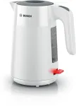 Boschi elektriline veekeetja TWK2M161, 1,7 L, 2400 W, valge, plastkorpus, 360&deg; alus