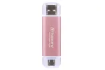 TRANSCEND Esd310p - 1TB kaasaskantav SSD - USB Type-a / USB USB-C - roosa