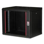 ROLINE 19-tolline seinale kinnitatav riiul Pro 9U, 450x600 LxS, must, v&otilde;tmelukk, IP20