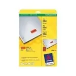 Isekleepuvad printerisildid Avery L6036-20, punane, A4, 25,4&times;10 mm, 3780 silti (20 lehte)