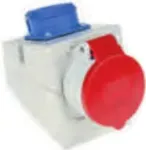 T&ouml;&ouml;stuslik pistikupesa Bachmann 910.002, 5P, 400 V, 16 A, IP44, pol&uuml;karbonaat, sinine/punane/valge