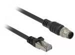 V&otilde;rgukaabel DeLOCK 84922 RJ-45 M12 Cat5e 1 m Must
