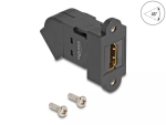 DeLOCK HDMI paneeliadapter emane HDMI kuni emane HDMI 45&deg; nurgaga 8K 60 Hz must