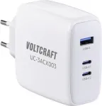 VOLTCRAFT GaN VC-13079915 USB-laadija siseruumidesse, v&auml;ljundvool (max) 5 A, 3x USB-C&reg;, USB-A, USB Power Delivery (USB-PD) (VC-13079915)