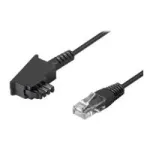 Wentronic Goobay TAE-F &uuml;henduskaabel DSL / VDSL jaoks, must, 6 m - TAE-F-pistik RJ45-pistikule (8P2C) (51234)