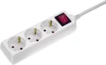 Pikendusjuhe AS Schwabe 11361 &mdash; valge Schuko pistikupesa l&uuml;litiga, 1 tk