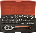 Socket set Bahco SL25 &frac14;&rdquo;