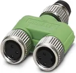 Phoenix SAC-3P-M 8Y/2XM 8FS - sirge - 30 V - 4 A - Roheline - H&otilde;bedane - IP65 - IP67 - 22 mm (1696183)
