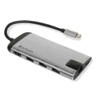 Verbatim 49142 s&uuml;learvuti dokk/pordireplikaator USB 3.2 Gen 1 (3.1 Gen 1) USB-C must, h&otilde;bedane