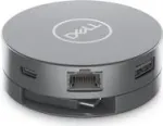Dell 6-in-1-USB-C-Multiport-Adapter &ndash; DA305 - Juhtmega - USB 3.2 Gen 2 (3.1 Gen 2) USB-C - 10,100,1000 Mbit/s - H&otilde;bedane - 3840 x 2160 pikslit - Dell