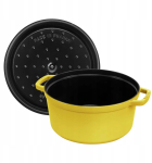Malmist &uuml;mmargune La Cocotte 26 cm, Staub, Citron &mdash; emailitud praepott, ahjukindel