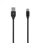 SEEK TOTI USB A to Micro USB, 2m Punutud Kaabel 2A, Must