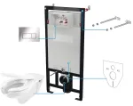 DEANTE 6-in-1 peidetud WC komplekt