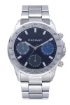RADIANT meeste kell RA604702 (45mm) - roostevabast terasest v&otilde;rkrihm, must sihverplaat