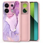 TECH-PROTECT Tagakaas Xiaomi Redmi Note 13 Pro 5G / Poco X6 5G, marmormustriga, valge/hall, h&uuml;briid TPU + PC