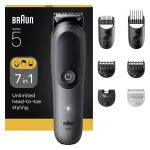 Braun Series 5 AIO5520 All-in-One 7-&uuml;hes hooldusrakend, juhtmeta, 14 pikkuseastet, must