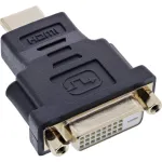 InLine HDMI-DVI-adapter, isane / 24+1 emane, kullatud, 4K2K