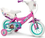 Huffy Gabbys 12 G t&uuml;drukute jalgratas &ndash; 12-tolline abirataste, korvi ja lintidega, roosa (22375W)