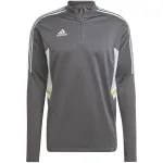 adidas Condivo 22 meeste treeningu dressipluus 1/2 t&otilde;mblukuga hall/valge HD2312