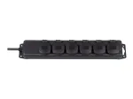 pikendusjuhe IP44 6 pesaga must 2 m H07RN-F 3G1,5 (1159970)