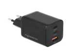MOVANO GaN 65W 2x USB-C PD + USB-A laadija (must)
