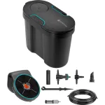 Gardena AquaBloom p&auml;ikeseenergial t&ouml;&ouml;tav kastmiskomplekt veemahutiga, hall, kuni 20 taimele