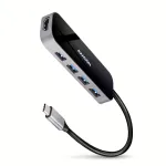 Axagon HMC-6H4A USB 3.2 Gen 1 jaotur, 4x USB-A, HDMI 4k/30Hz, PD 100W, 20 cm USB-C kaabel