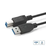 MicroConnect USB3.0AB5B USB 3.2 Gen 1 kaabel, USB-A &ndash; USB-B, isane&ndash;isane, 5 m, must