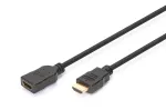 DIGITUS HDMI High Speed pikenduskaabel, t&uuml;&uuml;p A M/F, 3m, Ethernetiga, Ultra HD 24p, kuldne must