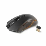 Lexip Ar18 &ndash; juhtmevaba m&auml;ngurihiir keraamiliste liuguritega, paremak&auml;eline, optiline, RF-juhtmevaba + USB Type-A, 4800 DPI, must