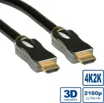 ROLINE HDMI Ultra HD with Ethernet - HDMI mit Ethernetkabel - HDMI (M) bis HDMI (M) - 10 m - Doppelisolierung - Schwarz - 4K Unterst&uuml;tzung (11.04.5685
