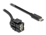 DeLOCK Keystone-moodul USB 2.0 A-pesa USB USB-C isasele 250&deg; 1,5 m
