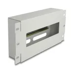 Delock 67319 10" kaitsel&uuml;liti liist koos kaanega ja DIN-liiniga, 3U, metall, hall