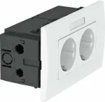 Pistikupesa 2-suunaline 84x140x59 puhas valge SDE-R (6119427)
