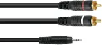 Heliadapterkaabel Omnitronic 3,5 mm pistikupesa kuni 2&times;RCA, 1 m