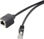 Etherneti pikenduskaabel Renkforce 1464707 RJ45 Cat 5e 1 m Must