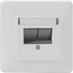 V&otilde;rgupesa Rutenbeck UM-Cat.6A iso 10G-MD 2 Up rw 2 RJ45 Puhasvalge