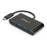 StarTech.com 4-pordiline USB-C jaotur &ndash; USB-C kuni 4x USB-A &ndash; USB 3.0 jaotur &ndash; 5 Gbps &ndash; siiniga toide