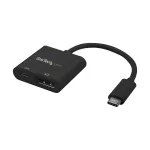 StarTech.com USB-C&ndash;DisplayPorti adapter toiteedastusega &ndash; 4K 60 Hz HBR2 &ndash; USB USB-C&ndash;DP 1.2 monitori videomuundur koos laadimisega &ndash; 60 W PD l&auml;bip&auml;&auml;s &ndash; Thunderbolt 3-&uuml;hilduv