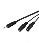 Audio kaabel Goobay AVK 317-020 0.2m 3.5mm 2 x 3.5mm Must