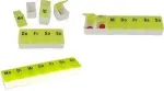Tabletikarp 7 p&auml;eva, first aid only, plastist valge/roheline 7 eemaldatava lahtriga, BPA-vaba