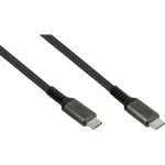 GoodConnections USB-C 2.0 (ST-ST) 0,5m Punutud Kaabel 240W Antratsiit