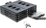 Delock 5,25 inch vahetuskarkass 8 x 2,5 inch SATA v&otilde;i SAS HDD / SSD jaoks lukuga