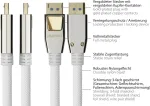 GOOD CONNECTIONS PREMIUM DisplayPort 2.0 kaabel, 54 Gbit/s, UHBR 13.5, 4K @240Hz / 8K @60Hz, t&auml;ismetallist pistik, vask, 3m