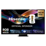 Hisense 65UR9DS 65-tolline 4K UHD RGB MiniLED nutitelerer, 3840x2160, 170 Hz, 6 ms, HDR, HDMI, USB-C, LAN, WiFi, Bluetooth, must/hall