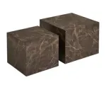 Coffee Table Brown Set 40x40x36 50x50x40